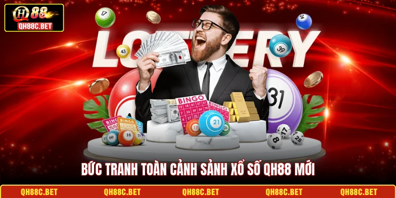 Bức tranh toàn cảnh sảnh Xổ số QH88 mới
