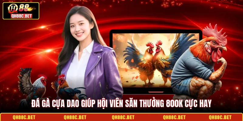 Đá gà cựa dao giúp hội viên săn thưởng 800k cực hay